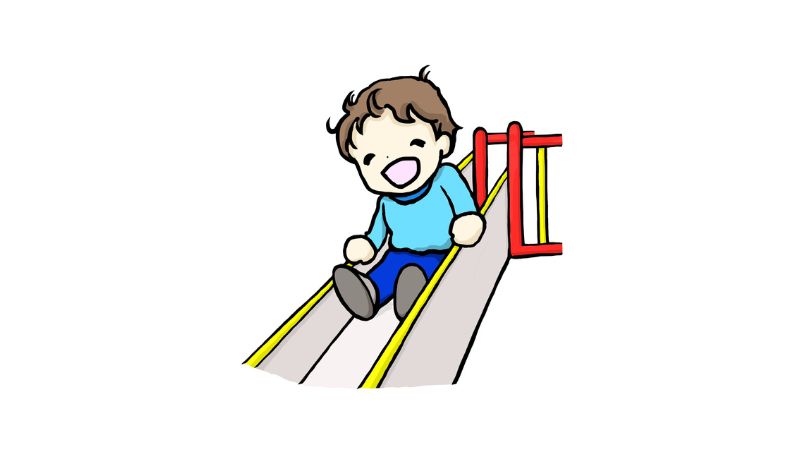 公園で遊ぶこども