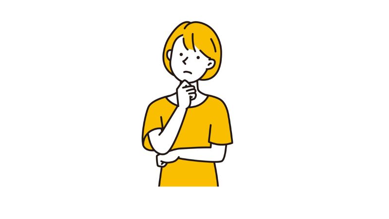 考えるお母さん